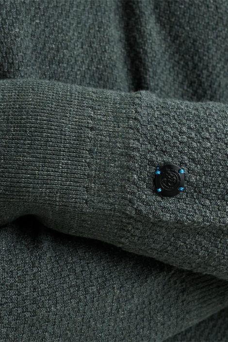 Cast Iron half zip collar cotton heather pla